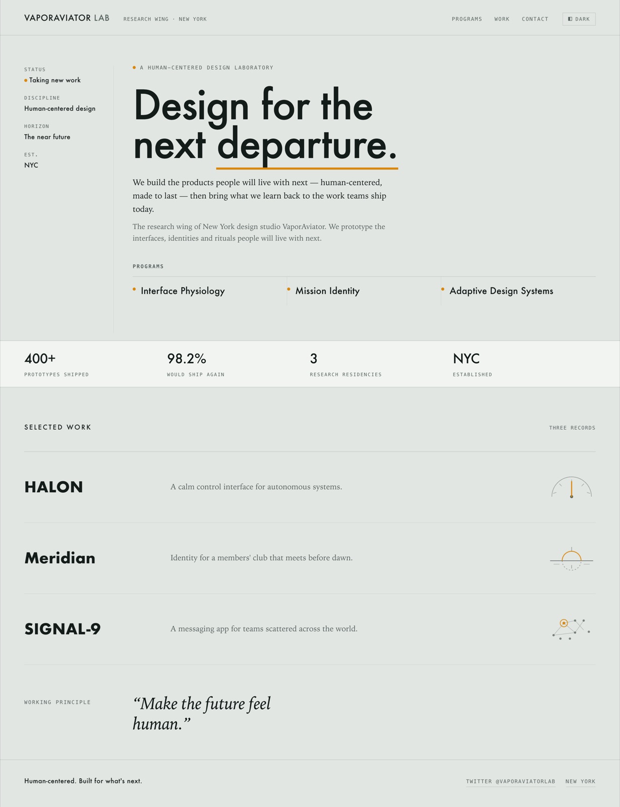 HTML Prototype sample